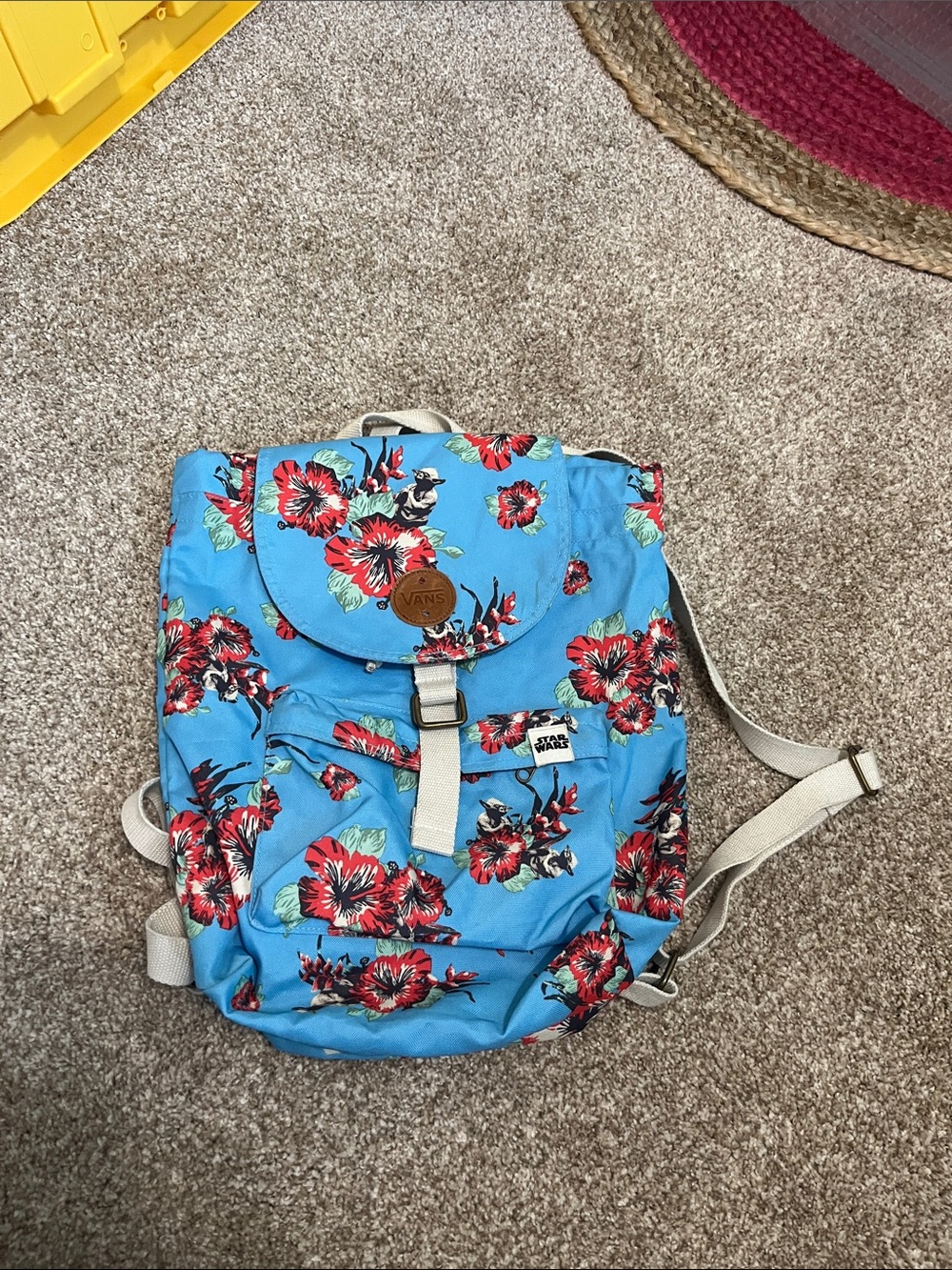 Vans Star Wars Yoda hibiscus flower backpack